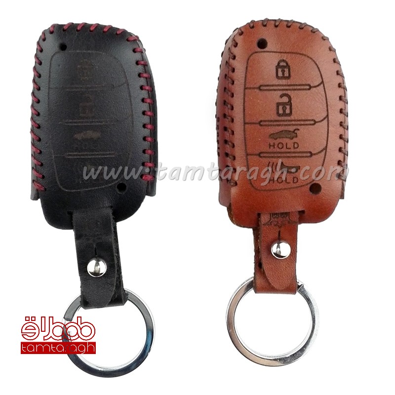 کاور چرم ریموت هیوندای چهار دکمه (کی لس)