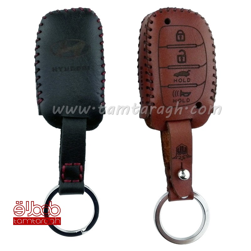 کاور چرم ریموت هیوندای چهار دکمه (کی لس)