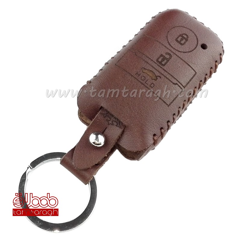 کاور چرم ریموت کیا سه دکمه گرد (کی لس)