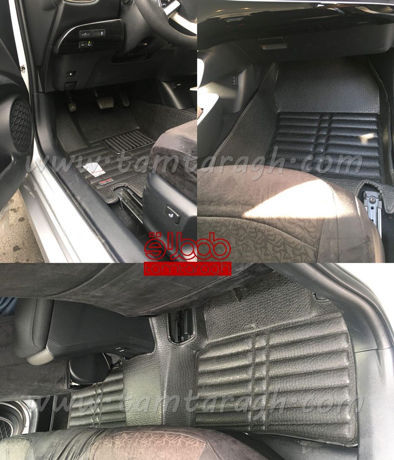 کفپوش سه بعدی فابریکی تویوتا پریوس - چرم پوست ماری