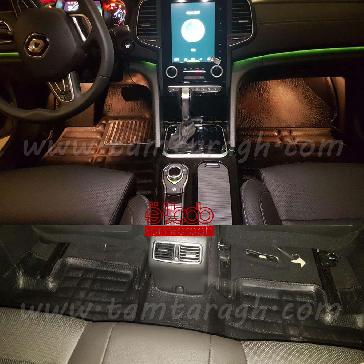 کفپوش سه بعدی فابریکی رنو تالیسمان - چرم پوست ماری