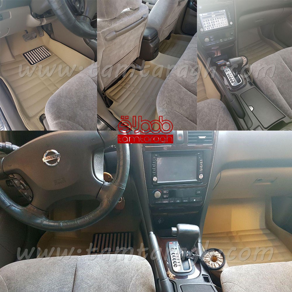 کفپوش سه بعدی فابریکی ماکسیما - چرم پوست ماری (کرم)