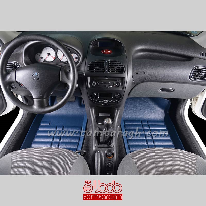 کفپوش سه بعدی چرمی پژو 206 برند بابل 