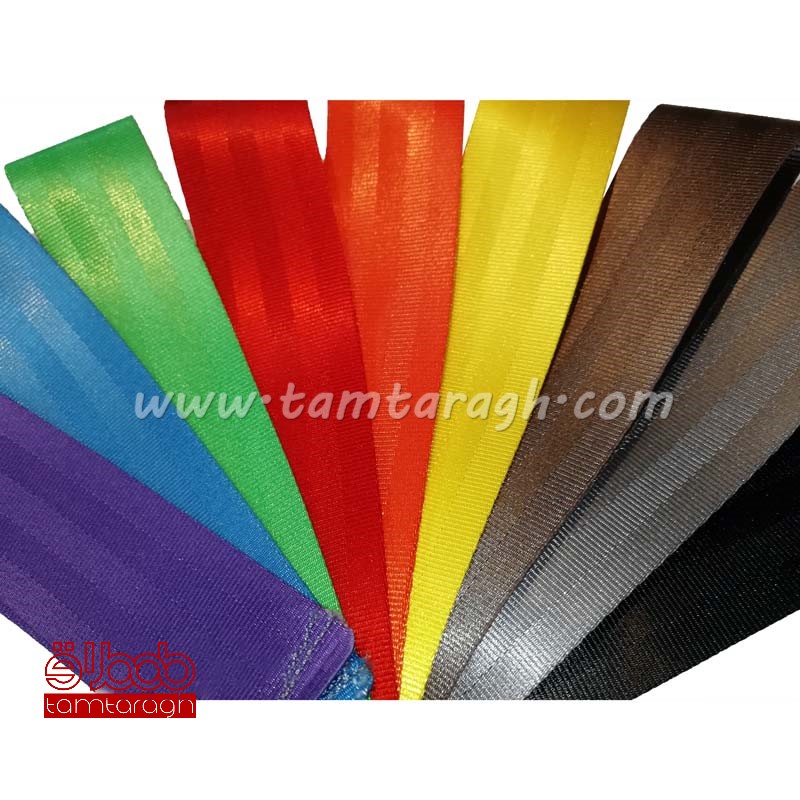 کمربند ایمنی رنگی اسپرت خودرو (رول سه متری)